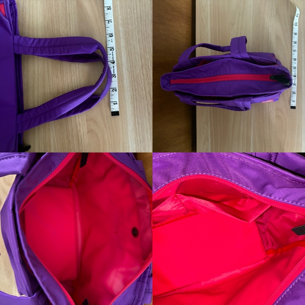 SOLD Yoshida PORTER Girl Purple Small Tote Bag Japan Bright Pink Interior - Picture 14 of 15